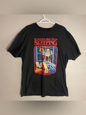 Steven Rhodes Merry Christmas He Sees You When Your Sleeping T Shirt Extra LARGE